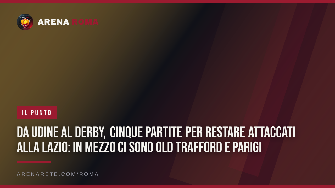 Da Udine al derby, cinque partite per restare attaccati alla Lazio: in mezzo ci sono Old Trafford e Parigi