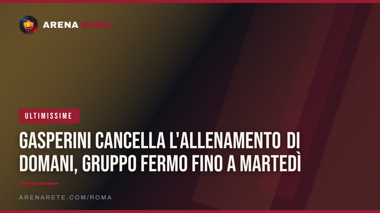Gasperini cancella l'allenamento di domani, gruppo fermo fino a martedì