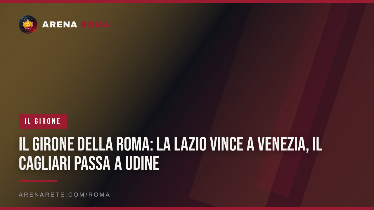 Il girone della Roma: la Lazio vince a Venezia, il Cagliari passa a Udine