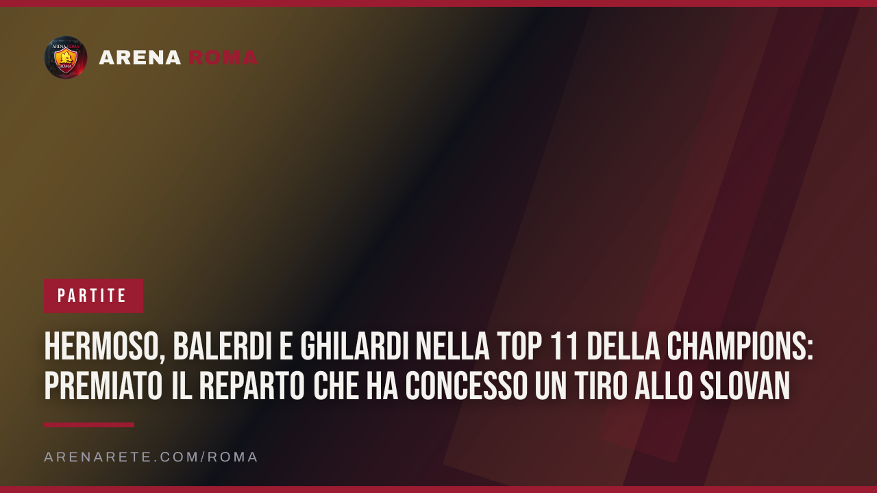 Hermoso, Balerdi e Ghilardi nella top 11 della Champions: premiato il reparto che ha concesso un tiro allo Slovan