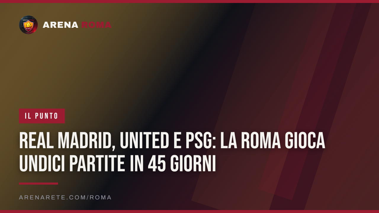 Real Madrid, United e Psg: la Roma gioca undici partite in 45 giorni