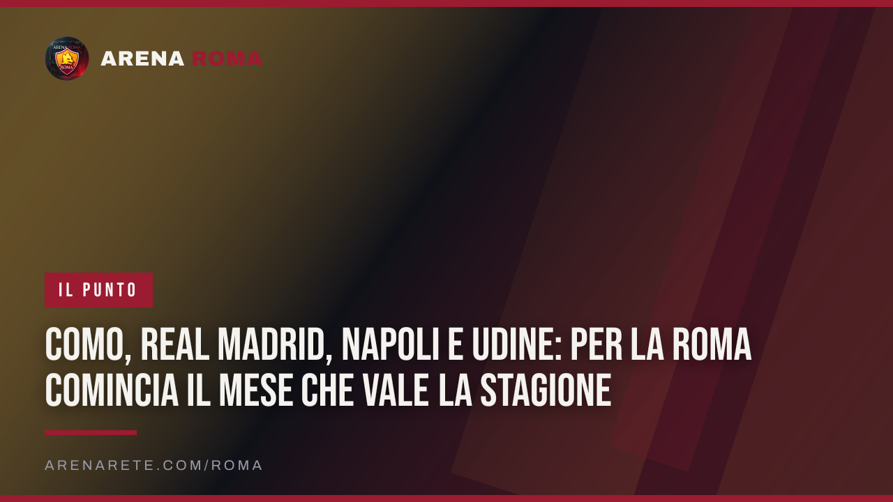 Como, Real Madrid, Napoli e Udine: per la Roma comincia il mese che vale la stagione