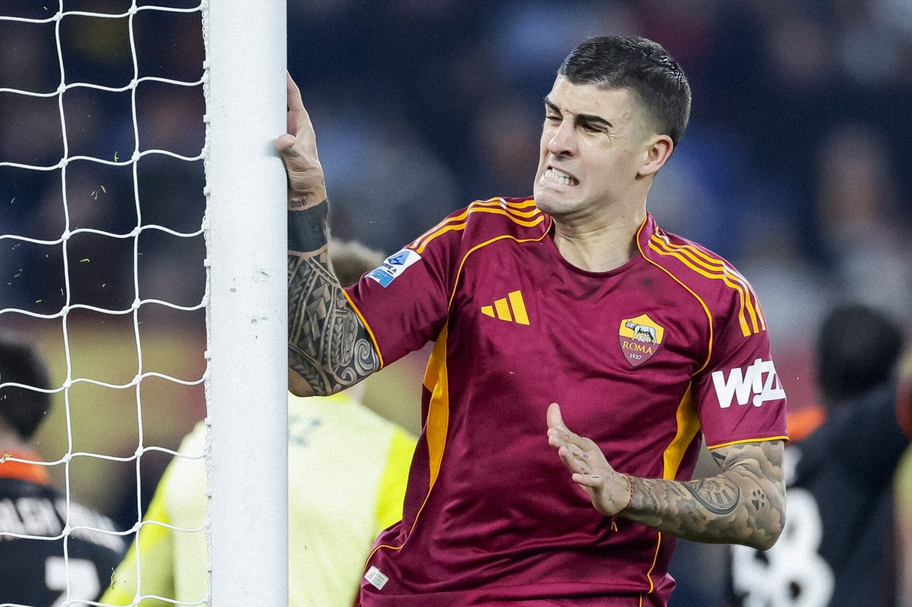 Mancini con la maglia del AS Roma